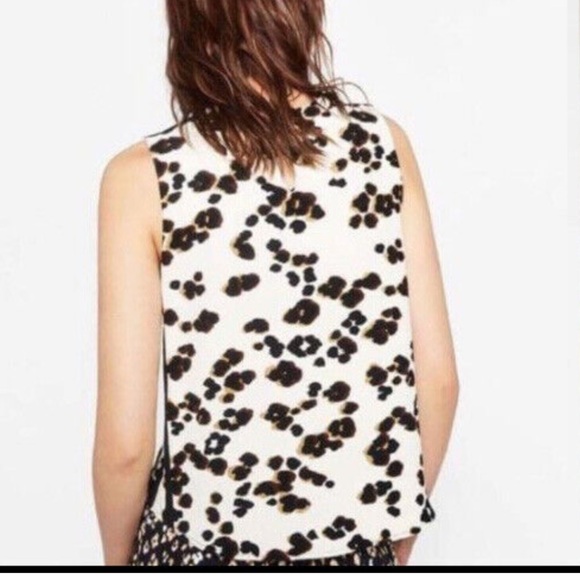 Zara Animal Print Side Stripe Top - Picture 11 of 11